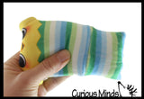 Jumbo Reversible Plush Chick Animal Water Filled Tube Snake Stress Toy - Squishy Slippery Wiggler Sensory Fidget Ball Easter Toy