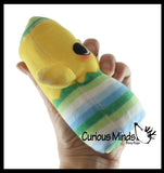 Jumbo Reversible Plush Chick Animal Water Filled Tube Snake Stress Toy - Squishy Slippery Wiggler Sensory Fidget Ball Easter Toy