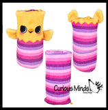Jumbo Reversible Plush Chick Animal Water Filled Tube Snake Stress Toy - Squishy Slippery Wiggler Sensory Fidget Ball Easter Toy