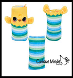 Jumbo Reversible Plush Chick Animal Water Filled Tube Snake Stress Toy - Squishy Slippery Wiggler Sensory Fidget Ball Easter Toy