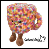 Coffee Cup Plush Toy - Cute Latte Mug Stuffed Animals - Adorable Cafe Decor Theme Gift Coffee Art