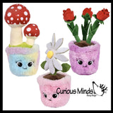 Plush Plant - Potted Flowers and Mushrooms - Cute Artificial Home Decor - Cute Stuffed Animal