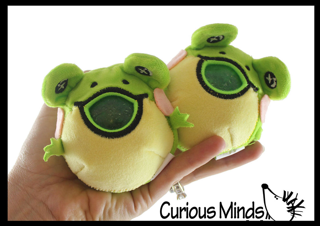 LAST CHANCE - LIMITED STOCK  - Plush Frog Animal Water Bead Filled Squeeze Stress Balls - Sensory, Stress, Fidget Toy Bubble Blow