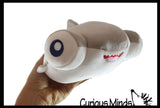 Plush Hammerhead Shark with Googly Eyes Stuffed Animal Toy - Soft Squishy Sea Aquatic Animal