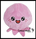 Plush Ocean Sea Animal Water Bead Filled Squeeze Stress Balls - Penguin, Octopus, Shark, Dolphin, Clownfish, Seal - Sensory, Stress, Fidget Toy PBJ Bubble Blow