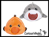 Plush Ocean Sea Animal Water Bead Filled Squeeze Stress Balls - Penguin, Octopus, Shark, Dolphin, Clownfish, Seal - Sensory, Stress, Fidget Toy PBJ Bubble Blow