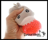 Plush Ocean Sea Animal Water Bead Filled Squeeze Stress Balls - Penguin, Octopus, Shark, Dolphin, Clownfish, Seal - Sensory, Stress, Fidget Toy PBJ Bubble Blow