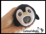 Plush Ocean Sea Animal Water Bead Filled Squeeze Stress Balls - Penguin, Octopus, Shark, Dolphin, Clownfish, Seal - Sensory, Stress, Fidget Toy PBJ Bubble Blow