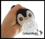 Plush Ocean Sea Animal Water Bead Filled Squeeze Stress Balls - Penguin, Octopus, Shark, Dolphin, Clownfish, Seal - Sensory, Stress, Fidget Toy PBJ Bubble Blow