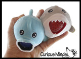 Plush Ocean Sea Animal Water Bead Filled Squeeze Stress Balls - Penguin, Octopus, Shark, Dolphin, Clownfish, Seal - Sensory, Stress, Fidget Toy PBJ Bubble Blow