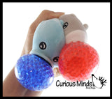 Plush Ocean Sea Animal Water Bead Filled Squeeze Stress Balls - Penguin, Octopus, Shark, Dolphin, Clownfish, Seal - Sensory, Stress, Fidget Toy PBJ Bubble Blow