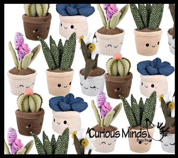 Plush Plant - Potted Succulent Cactus - Cute Artificial Home Decor