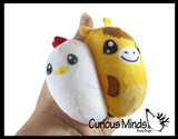 Plush Farm Animal Sugar Ball - Thick Glue/Gel Stretch Ball - Molasses Syrup Ultra Squishy and Moldable Slow Rise Relaxing Sensory Fidget Stress Toy