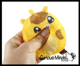 Plush Farm Animal Sugar Ball - Thick Glue/Gel Stretch Ball - Molasses Syrup Ultra Squishy and Moldable Slow Rise Relaxing Sensory Fidget Stress Toy