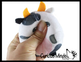Plush Farm Animal Sugar Ball - Thick Glue/Gel Stretch Ball - Molasses Syrup Ultra Squishy and Moldable Slow Rise Relaxing Sensory Fidget Stress Toy