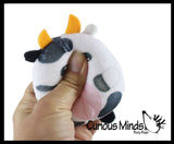 Plush Farm Animal Sugar Ball - Thick Glue/Gel Stretch Ball - Molasses Syrup Ultra Squishy and Moldable Slow Rise Relaxing Sensory Fidget Stress Toy