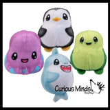Plush Ocean Sealife Animal Sugar Ball - Thick Glue/Gel Stretch Ball - Molasses Syrup Ultra Squishy and Moldable Slow Rise Relaxing Sensory Fidget Stress Toy