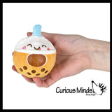 Plush Bubble Tea Drink Water Bead Filled Squeeze Stress Balls - Sensory, Stress, Fidget Toy Bubble Blow