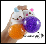 Plush Bubble Tea Drink Water Bead Filled Squeeze Stress Balls - Sensory, Stress, Fidget Toy Bubble Blow