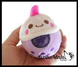 Plush Bubble Tea Drink Water Bead Filled Squeeze Stress Balls - Sensory, Stress, Fidget Toy Bubble Blow