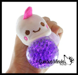 Plush Bubble Tea Drink Water Bead Filled Squeeze Stress Balls - Sensory, Stress, Fidget Toy Bubble Blow