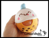 Plush Bubble Tea Drink Water Bead Filled Squeeze Stress Balls - Sensory, Stress, Fidget Toy Bubble Blow