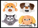 Plush Dog Animal Water Bead Filled Squeeze Stress Balls - Sensory, Stress, Fidget Toy PBJ Bubble Blow Doggy Puppy