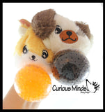 Plush Dog Animal Water Bead Filled Squeeze Stress Balls - Sensory, Stress, Fidget Toy PBJ Bubble Blow Doggy Puppy