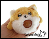 Plush Dog Animal Water Bead Filled Squeeze Stress Balls - Sensory, Stress, Fidget Toy PBJ Bubble Blow Doggy Puppy