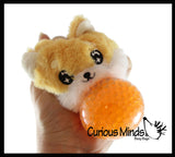 Plush Dog Animal Water Bead Filled Squeeze Stress Balls - Sensory, Stress, Fidget Toy PBJ Bubble Blow Doggy Puppy