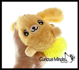 Plush Dog Animal Water Bead Filled Squeeze Stress Balls - Sensory, Stress, Fidget Toy PBJ Bubble Blow Doggy Puppy