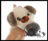 Plush Dog Animal Water Bead Filled Squeeze Stress Balls - Sensory, Stress, Fidget Toy PBJ Bubble Blow Doggy Puppy