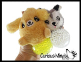 Plush Dog Animal Water Bead Filled Squeeze Stress Balls - Sensory, Stress, Fidget Toy PBJ Bubble Blow Doggy Puppy