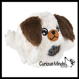 Plush Dog Animal Water Bead Filled Squeeze Stress Balls - Sensory, Stress, Fidget Toy PBJ Bubble Blow Doggy Puppy