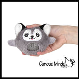 Plush Dog Animal Water Bead Filled Squeeze Stress Balls - Sensory, Stress, Fidget Toy PBJ Bubble Blow Doggy Puppy