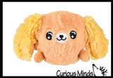 Plush Dog Animal Water Bead Filled Squeeze Stress Balls - Sensory, Stress, Fidget Toy PBJ Bubble Blow Doggy Puppy