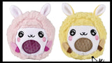 Plush Alpaca Farm Animal Water Bead Filled Squeeze Stress Balls - Sensory, Stress, Fidget Toy Bubble Blow Llama Lamb Sheep