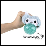 Plush Alpaca Farm Animal Water Bead Filled Squeeze Stress Balls - Sensory, Stress, Fidget Toy Bubble Blow Llama Lamb Sheep