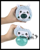 Plush Alpaca Farm Animal Water Bead Filled Squeeze Stress Balls - Sensory, Stress, Fidget Toy Bubble Blow Llama Lamb Sheep