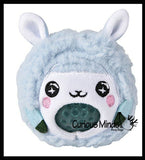 Plush Alpaca Farm Animal Water Bead Filled Squeeze Stress Balls - Sensory, Stress, Fidget Toy Bubble Blow Llama Lamb Sheep