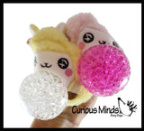 Plush Alpaca Farm Animal Water Bead Filled Squeeze Stress Balls - Sensory, Stress, Fidget Toy Bubble Blow Llama Lamb Sheep