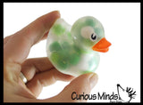 Pom Pom Filled Regular 2" Rubber Ducks - Rubber Duckies - Cute Novelty Prize Reward Giveaway