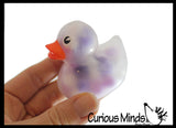 Pom Pom Filled Regular 2" Rubber Ducks - Rubber Duckies - Cute Novelty Prize Reward Giveaway
