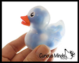 Pom Pom Filled Regular 2" Rubber Ducks - Rubber Duckies - Cute Novelty Prize Reward Giveaway