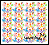 Pom Pom Filled Regular 2" Rubber Ducks - Rubber Duckies - Cute Novelty Prize Reward Giveaway