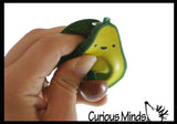 LAST CHANCE - LIMITED STOCK - Pop Out Avocado Pit Stress Ball, Slow Rise Squishy - Push Poke Bubble Wrap Fidget Toy - Sensory Stress Toy Avacado