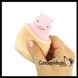 Pig in Hay Roll Adorable - Farm Peek a Boo Fidget - Cute Squeeze Toy - Fun Unique OT Hand Strength