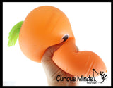 NEW - Puffer Carrot Ball - Indoor Soft Hairy Air-Filled Sensory Ball Vegi Easter Gift