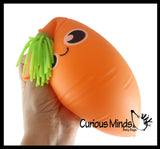 NEW - Puffer Carrot Ball - Indoor Soft Hairy Air-Filled Sensory Ball Vegi Easter Gift