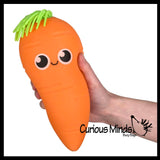 NEW - Puffer Carrot Ball - Indoor Soft Hairy Air-Filled Sensory Ball Vegi Easter Gift